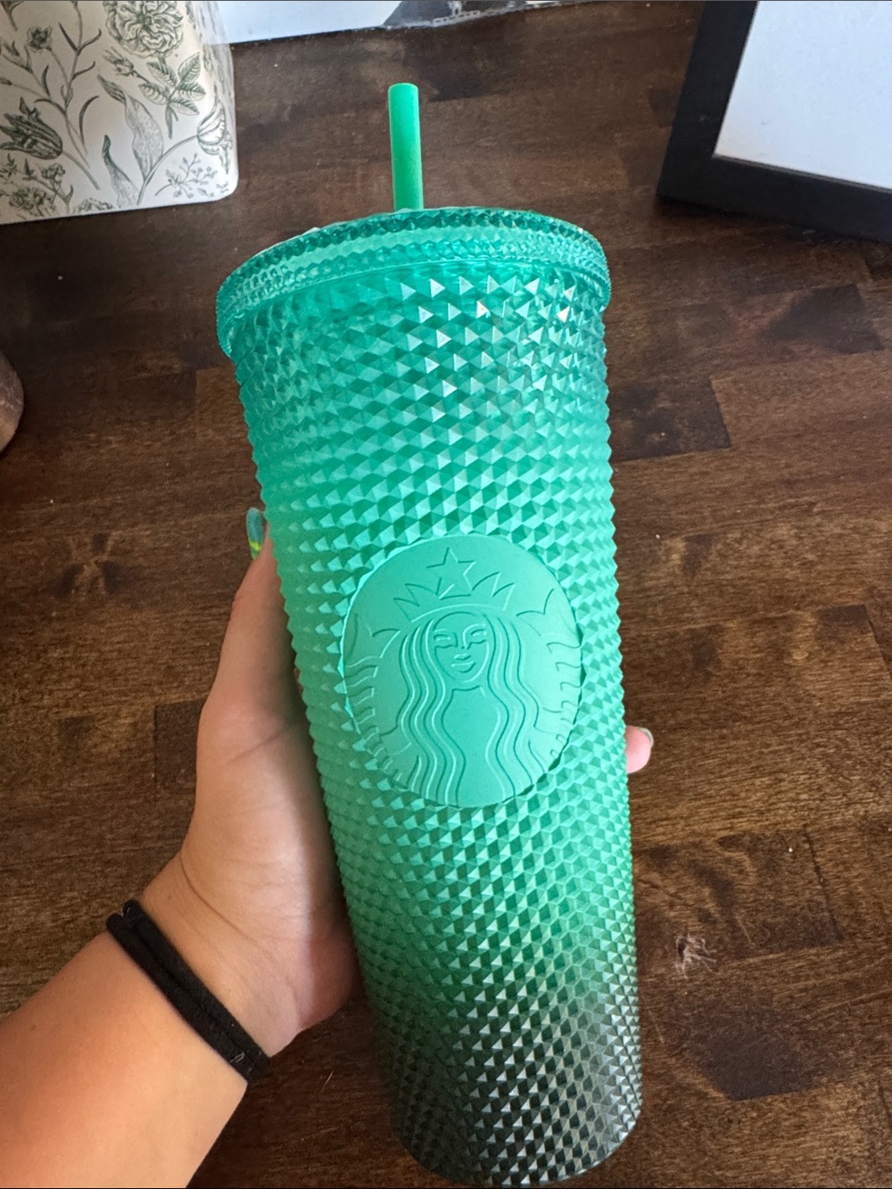 Starbucks Teal Green Studded Reusable Tumbler